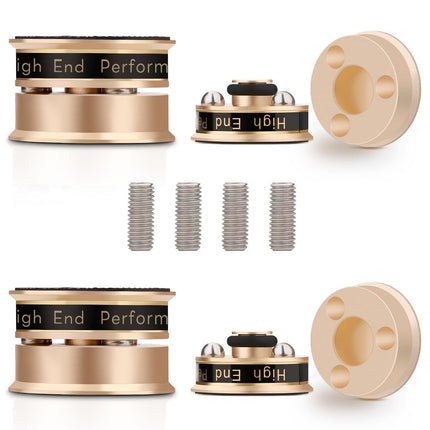 YuanYong 4 tk 39x24mm kõlari isolatsioonijalad HiFi kõlari naelad padjad isolatsioonijalad subwooferi naelad helivõimendi jalad tipptasemel kõlaritele CD/DVD-mängija läbimõõt (kuldne)