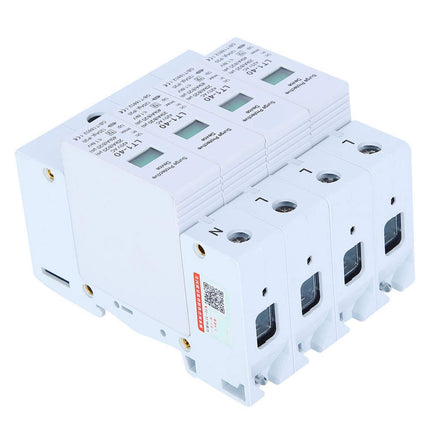 Surge protector, 4P LT1‑40 house surge protector 40ka protection module low voltage arrester white