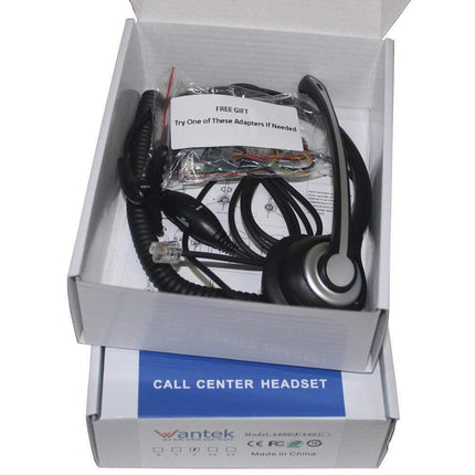 Wantek RJ9 Telephone Headset with Microphone Noise Cancelling &amp; Volume Control, Landline Telephone Headphones for Cisco Telephone 6921 6941 6945 7841 7942 7945 7960 7965 8811 8851(Y600C1)
