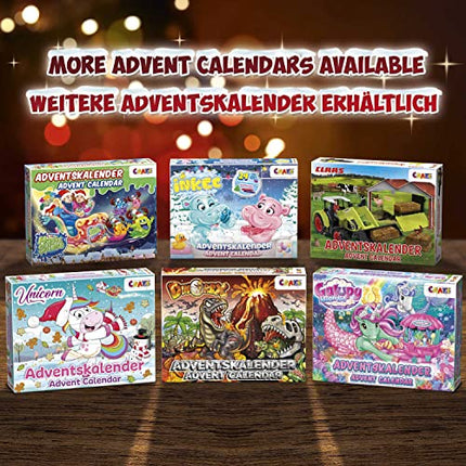 CRAZE Advent Calendar Children CLAAS Toy Advent Calendar with Farm Figures and Tractor, 24 Surprises, Advent Calendar Boys