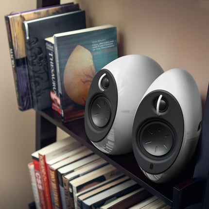 Edifier E25HD Bluetooth kõlarikomplekt – 74 vatti – suurepärane helikvaliteet bassrefleksmembraaniga – LDAC tehnoloogia – Bluetooth 5.3 – elegantne disain – optilised + Aux ühendused – valge
