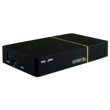 Maxytec Multibox SE 4K UHD 2160p E2 Linux WiFi DVB-S2/C Combo Receiver Black (✓ WLAN ✓ HDMI 2.0 ✓ USB 2.0 &amp; USB 3.0 ✓ 100Mbit LAN ✓ S/PDIF ✓ MicroSD)