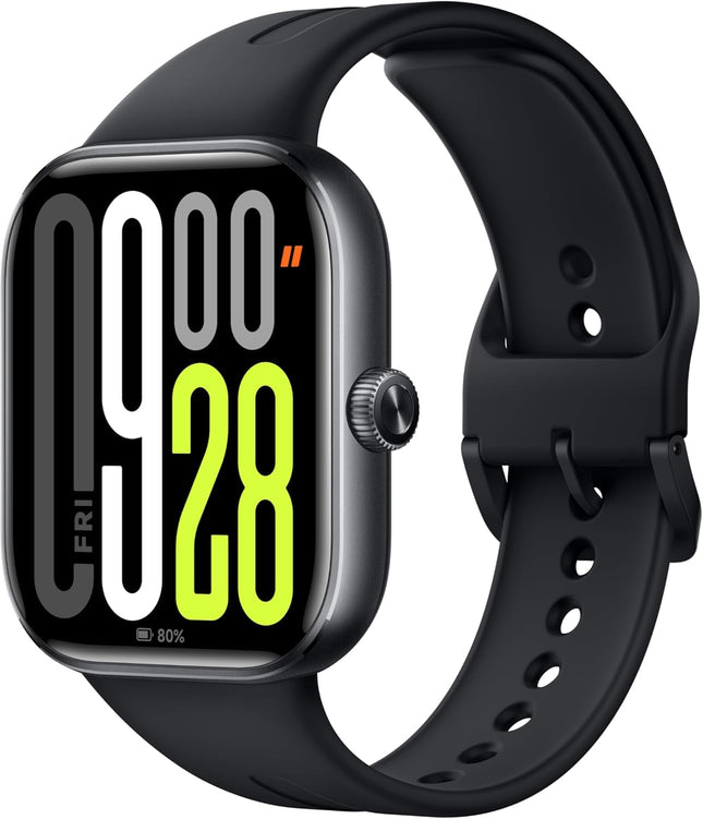 Xiaomi Redmi Watch 5, Bluetooth-kõned, 2,07-tolline (5,1 cm) AMOLED-ekraan, pulsimõõtja, une jälgimine, mürasummutus, kaamera juhtimine, must