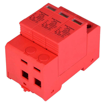 Surge protection device, hybrid inverter, DC surge protection arrester PV surge protection DC, 3P 3.0KV DC power protector arrester device for lightning protection (3p40ka)