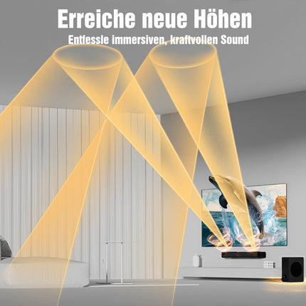 Hiwill 3.1.2-kanaliline Dolby Atmos heliriba teleri ruumilise heli jaoks, 5,25-tolline subwoofer, 2 üles suunatud, 2 küljele suunatud kõlarit, 400 W tippvõimsusega kodukino kõlarid, 3D-heliriba Bluetoothiga, eARC/ARC/Opt, Nimbus A312