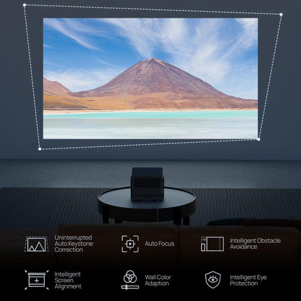 XGIMI Horizon S Pro, 4K projektor, Dolby Vision, 1800 ISO luumenit, 110% BT.2020, integreeritud painduv alus, nutikas ekraani reguleerimine, 2 x 12W Harman Kardon
