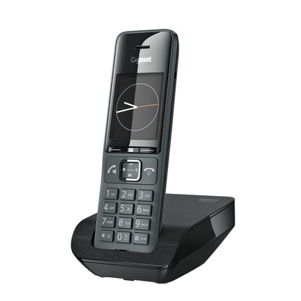 Gigaset Comfort 520 - Juhtmeta DECT-telefon - Elegantne disain, suurepärane helikvaliteet isegi käed-vabad režiimis, mugav kõnekaitse, 200 kontaktiga aadressiraamat, titaanmust [saksa versioon]