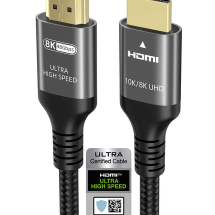 Ubluker 10K 8K 4K HDMI-kaabel 48Gbps 5M, sertifitseeritud ülikiire HDMI®-kaabel 4K 240Hz 144Hz 8K 60Hz 0.01ms HDR10+ ARC eARC HDCP2.3 Netflix Roku TV PC Monitor Projektor PS5 4 Xbox
