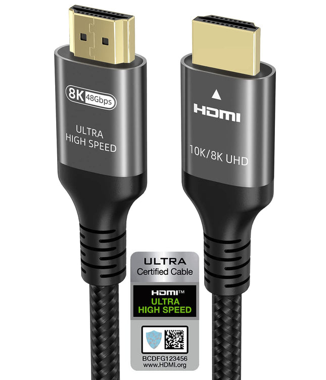 Ubluker 10K 8K 4K HDMI-kaabel 48Gbps 6M, sertifitseeritud ülikiire HDMI®-kaabel 4K 240Hz 144Hz 8K 60Hz 0.01ms HDR10+ ARC eARC HDCP2.3 Netflix Roku TV PC Monitor Projektor PS5 4 Xbox