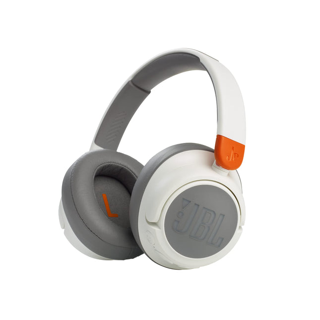 JBL JR 460 NC – Kõrvaklapid mürasummutusega lastele, valged – JBL Safe Sound tehnoloogiaga ohutuks kuulamiseks – Kuni 30 tundi muusika taasesitust