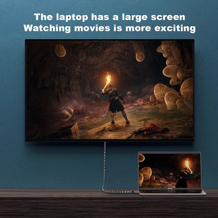 Angusplay USB C - HDMI 2.1 kaabel, 8K@60Hz 4K@240Hz C-tüüpi - HDMI kiire kaabel, HDR HDCP 2.3 Thunderbolt 4/3 - HDMI kaabel 2.1, ühildub iPhone 15 Pro, MacBook Pro/Air UHD teleri ja monitoriga, 3M