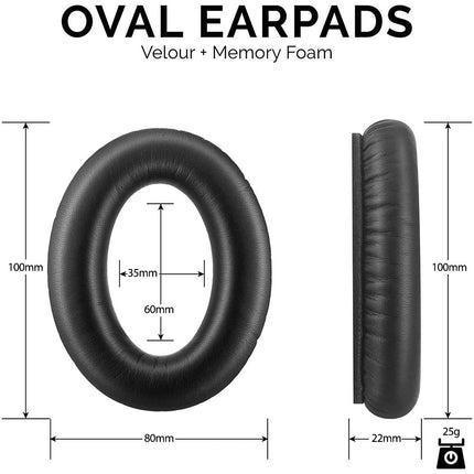 Bose QuietComfort 35 kõrvaklappide vahetuskõrvapadjad - ühildub QC35 ii, QC25, QC15 Ae2 Ae2i kõrvaklappidega, mugavad ja vastupidavad (sinised)