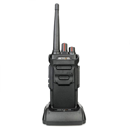 Retevis RT648 IP67 veekindel raadiosaatja, PMR446 pikamaa kahesuunaline raadio, VOX, USB laadimisjaam, professionaalne raadiosaatja suusatamiseks, paadisõiduks (must, 1 pakk)