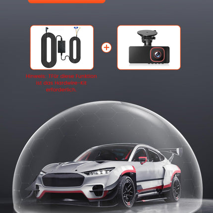 Bestsee 1080P autokaamera esi-, taga- ja sisemusest 64 GB SD-kaardiga, parkimiskaamera, liikumistuvastus, infrapunane öönägemine, G-andur, tsükkelsalvestus, WDR, vaatenurk (170°+150°+150°)