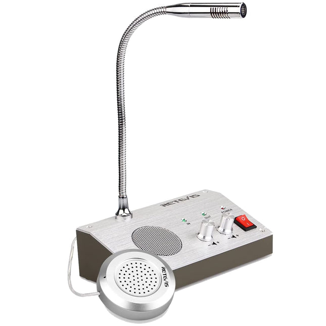 Retevis RT9908 akna-ukse intercom, kahesuunaline aknakontroller, kontori intercom, kõlar, sobib haiglasse, panka, poodi, kontorisse, piletimüügiks