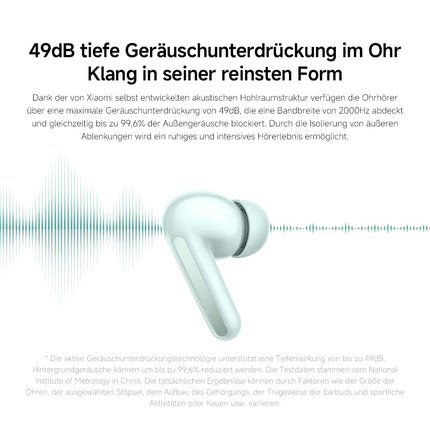 Xiaomi Redmi Buds 6, Bluetooth-kõrvaklapid, kahe draiveriga disain, aktiivne mürasummutus, kahekordne mikrofon integreeritud tehisintellektiga, pikk aku tööiga kuni 42 tundi, puutetundlik juhtimine, must