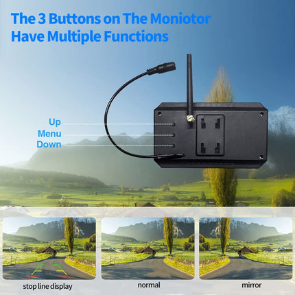 OBEST Digital Wireless Backup Camera Kit, 5-inch 1080p Screen and Waterproof Night Vision Camera with Mirror Reversing and Parking Assist for 9-28V