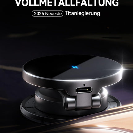 JOYROOM MagSafe autokinnitus laadimisfunktsiooniga armatuurlauale [täismetallist ja kokkupandav] 15W MagSafe autolaadija, magnetiline juhtmevaba laadija autosse iPhone 16 15 14 13 12 Pro Max Plus jaoks