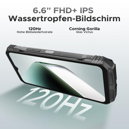 DOOGEE S Cyber Pro Outdoor Handy 32GB+512GB(2TB), 50MP+32MP+Nachtsehen 20MP Outdoor Smartphone Ohne Vertrag Android 14, 6.6" FHD+ 120Hz, 10800mAh/33W Baustellenhandy, IP68/ NFC/ 4G Dual SIM/OTG/GPS