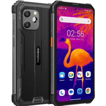 Blackview Thermal Imaging Outdoor Smartphone BV8900, 10000mAh Battery, Helio P90 700 16GB+256GB, 64MP Triple Camera, 6.5'' 2.4K FHD+, IP68 Android 13 Outdoor Mobile Phone Without Contract, NFC GPS OTG Black