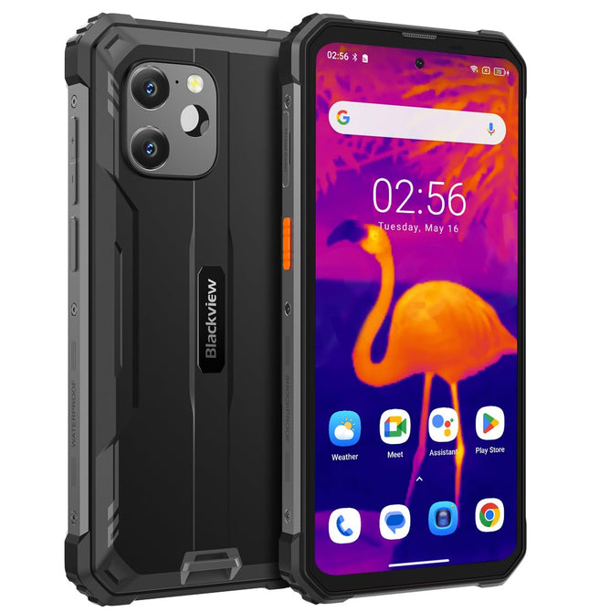 Blackview termokaameraga õuenutitelefon BV8900, 10000mAh aku, Helio P90 700 16GB+256GB, 64MP kolmekordne kaamera, 6,5'' 2.4K FHD+, IP68 Android 13 õuetelefon ilma lepinguta, NFC GPS OTG must