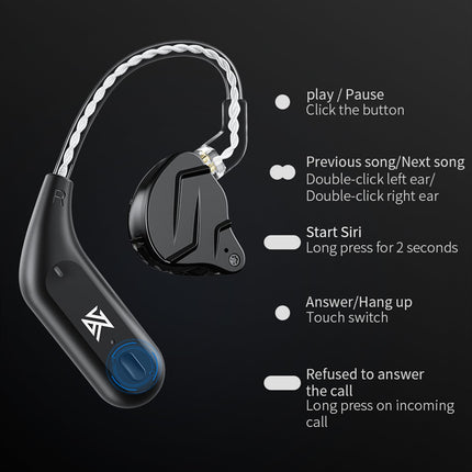 YINYOO KZ AZ09 Bluetooth 5.4 uuenduskaabel, KZ ZS10 PRO traadita adapteri C-tihvtid ZSN PRO/ZSN PRO-X/zs12 pro x/ZS10 PRO X/EDX PRO/ZAR/AS16 PRO/PR2/ZS10 PRO 2/DQS/C10/CRA cca jaoks (C-tihvtid, must)
