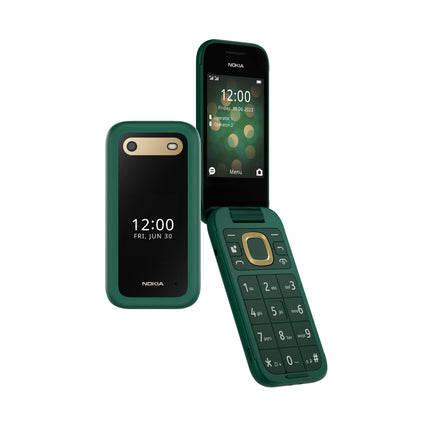 Nokia 2660 Flip 4G, kahe telefoniga, 128MB 48MB RAM, lopsakas roheline