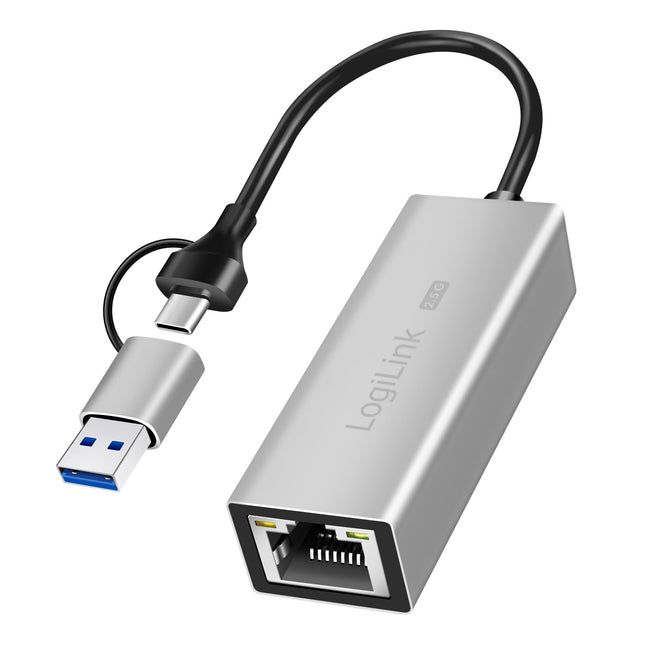 LogiLink UA0422 - USB (tüüp A ja tüüp C) - RJ45 võrguadapter 2.5G