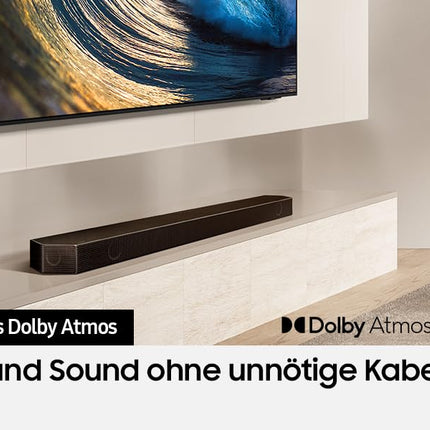 Samsung HW-Q810GD 5.1.2-kanaliga Q-Soundbar teleritele, Bluetooth-kõlar juhtmevaba Dolby Atmos / DTS:X helisüsteemiga, Q-Symphony, SpaceFit Sound Pro [2024]