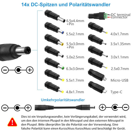 SHNITPWR universaalne toiteplokk 3.5-12V 8A 96W reguleeritav toiteadapter DC 3.5V 4.5V 5V 6V 7V 8V 9V 10V 12V toiteadapter 14 otsaga ja polaarsuskaabliga koduelektroonika LED-ribale