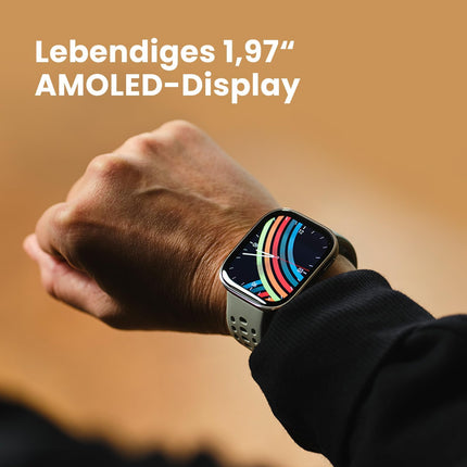 Amazfit Bip 6 nutikell 46mm, 14-päevane aku, 1,97" AMOLED, GPS ja tasuta kaardid, tehisintellekt, Bluetoothi ​​kõne- ja tekstisõnumite funktsioon, tervise- ja unejälgija, 140+ treeningrežiimi, 5 sularahaautomaati, punane