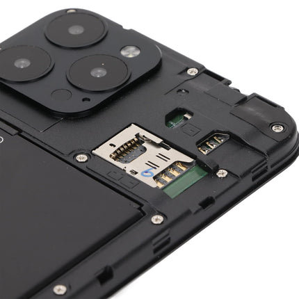 IP13 Pro Max nutitelefon, lukustamata mobiiltelefon näotuvastusega, 6,1-tolline FHD ekraan, 3 GB RAM 32 GB ROM, 2800 mAh aku, kahe SIM-kaardiga ettemakstud nutitelefon, lukustamata GSM-nutitelefon (kuldne)