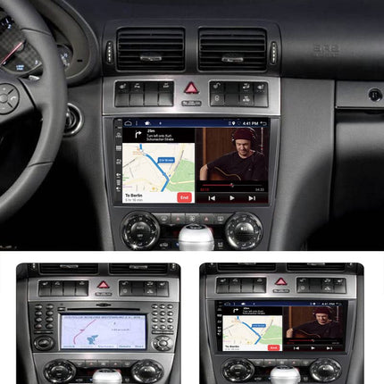 JOYX Android 13 IPS Car Radio Fits Mercedes-Benz C-Class W203 W209 C180 C200 CL203 C209 (2004-2007) - 4G+64G - Built-in DSP/Carplay/Android Auto - Camera + MIC - 9 inch 2 Din - SWC DAB 360-Cam