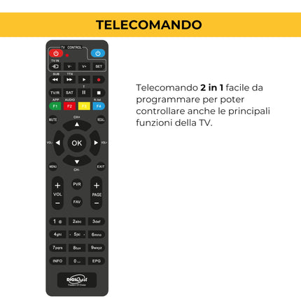 Digiquest decoder Tivùsat Classic Q10, Nero