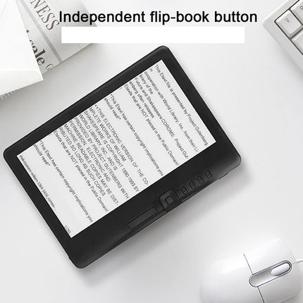 Yctze eBook Reader Device, BK7019 eBook Reader, 2100mAh Portable 7-inch eBook Reader with Colorful Screen, Supports Memory Card and 8G Storage Black