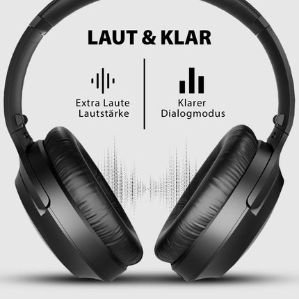 Avantree Opera – juhtmevabad teleri kõrvaklapid teleri vaatamiseks, hea heli, mugav istuvus eakatele, 35 tundi. Bluetooth-kõrvaklapid, läbilaskefunktsioon, 50 m leviala, saatja ja laadimisjaam 2 ühes