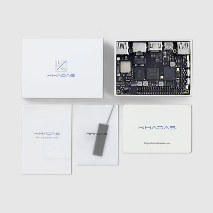 Khadas VIM1S Amlogic S905Y4 SBC Computer with 4K@60fps AV1 Ultra HD Video Playback - Multi-OS TV Box Single Board Computer, 32MB SPI Flash, Embedded Service (2+16GB)