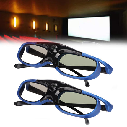 DLP Link Active Shutter 3D Glasses, Rechargeable, 144 Hz, Lightweight and Comfortable, Left and Right Eye Rotation for DLP Link Projectors