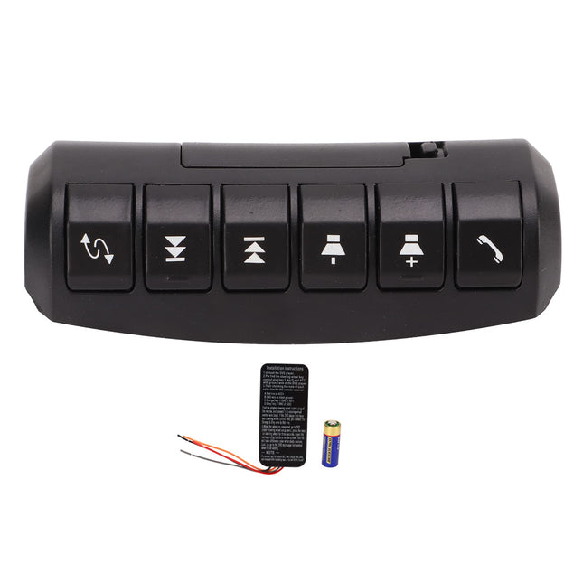 KIMISS Car Steering Wheel Button Remote Control, 6 Buttons, Wireless Steering Wheel Button, Multifunction DVD Player Remote Control Button