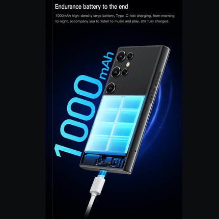 Väike nutitelefon, SOYES S23 Pro 3G mobiiltelefonile, üliõhuke mobiiltelefon, 3-tolline ekraan, 2 GB RAM 16 GB ROM, 2 MP esikaamera, 5 MP tagakaamera, Android 8.1 süsteemile (must roheline)