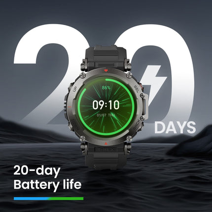 Amazfit T-Rex Ultra 47mm Outdoor Smartwatch, Dual-Band GPS, Route Import &amp; 6 Navigation, Freediving Support &amp; 10 ATM Water Resistance, -30℃ Military-Grade Ultra-Low Temperature Operation
