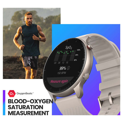 [2022. aasta versioon] Amazfit GTR 2 46 mm nutikell Bluetooth-kõnede, 3 GB muusikasalvestusruumiga, spordikell 90 spordirežiimiga, pulsi ja SpO2 jälgimine, töötab Alexaga, must