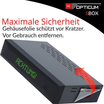 RED OPTICUM HD satelliitvastuvõtja satelliitantennile salvestusfunktsiooniga, AAC-LC heli, PVR, HDMI, SCART, USB, koaksiaalkaabel - Timeshift ja ühe kaabliga ühilduv - SBox satelliitvastuvõtja komplekt + HDMI kaabel