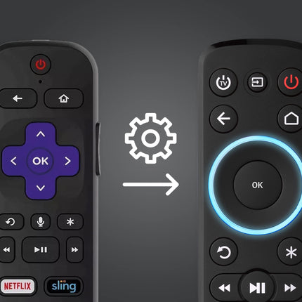 One For All Streamer kaugjuhtimispult multimeediaboksile - juhi kuni 3 seadet - (Roku, Apple TV jne), telereid ja heliribasid - must - URC7935