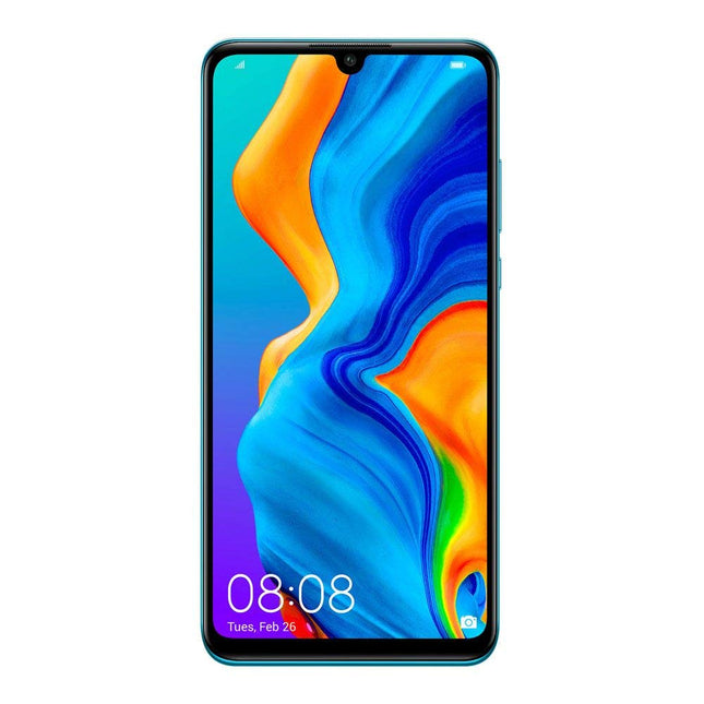 HUAWEI P30 Lite (128GB, 4GB RAM) 6,15-tolline ekraan, tehisintellektiga kolmekordne kaamera, kahe SIM-kaardiga globaalne GSM tehase lukustamata MAR-LX3A - rahvusvaheline versioon (paabulinnu sinine)