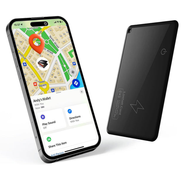 Õhuke rahakoti jälgimiskaart, õhusildiga laetav rahakotiotsija, IP68 veekindel, töötab Apple Find My'ga (ainult iOS), pagasisiltide, telefoni, passide esemete sorteerija (1)