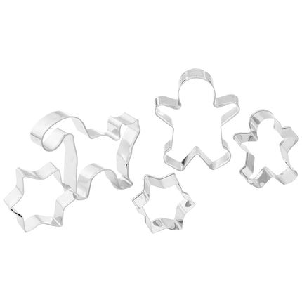 Amazon Basics küpsisevormid, erinevad kujundid, 4–9 cm, 25 tk komplekt, hõbedane