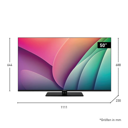 Panasonic TV-50W80AEZ, W80 seeria 50-tolline 4K Ultra HD LED-nutiteler, 2024, Fire TV, Dolby Vision ja Atmos, mängurežiim Plus, Alexa hääljuhtimine, Airplay, must