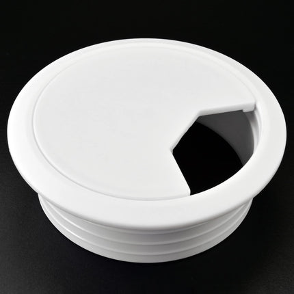 Mprofi MT® 10 X Cable Grommet Desk – Cable Grommet Made of White Plastic – Cable Outlet 60mm Round – Table, Desk Grommet – Cable Hole Cover White KB/60/10