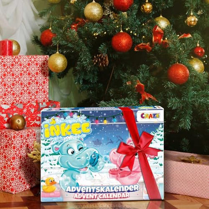 INKEE Bathing Fun Advent Calendar for Children - Christmas Calendar with Bath Bomb, Bath Cosmetics, Creative Toy Calendar for Children